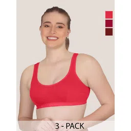 POOJA RAGENEE Women Pack Of 3 Solid Non Padded Full Coverage Workout Bra-picture-38