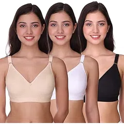 poojaragenee Double Layer Full Coverage with Seamless U Back Non-Padded T-Shirt Bra Single Pack-picture-51