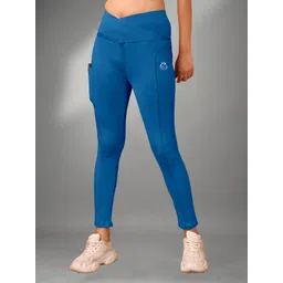 poojaran Solid Women Blue Tights-picture-16