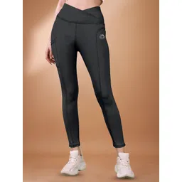 poojaran Solid Women Grey Tights-picture-21