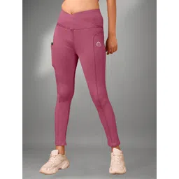 poojaran Solid Women Purple Tights-picture-19