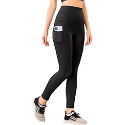 poojaran saree High Waist Yoga Pants for Women, Stretchable Sports Leggings with Pockets, Tummy Control Workout Tights, Gym, Running, Fitness and Yoga Activewear-picture-41