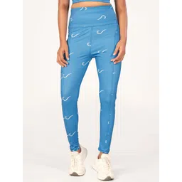 POOJARAN SAREE Printed High Rise Ankle Length Gym Tights-picture-28