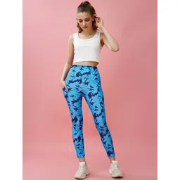 POOJARAN SAREE Women Printed Dry Fit Stretchable Tights-picture-30