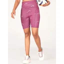 POOJARAN SAREE Women Printed High-Rise Sports Shorts-picture-32