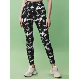 POOJARAN SAREE Women Printed High Rise Tights-picture-26