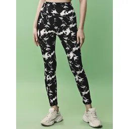 POOJARAN SAREE Women Printed High Rise Tights-picture-28