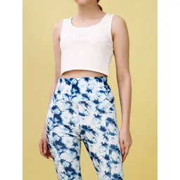 POOJARAN SAREE Women Printed Slim Fit Stretchable Tights image 2