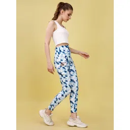 POOJARAN SAREE Women Printed Slim Fit Stretchable Tights image 4