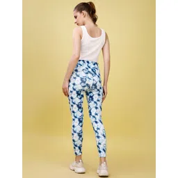 POOJARAN SAREE Women Printed Slim Fit Stretchable Tights image 3