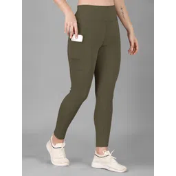 poojaran Solid Women Blue, Green Tights image 4