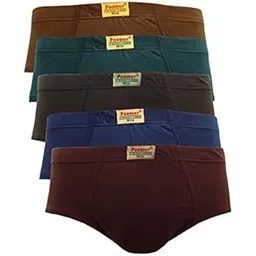 poomer Men's Cotton Franco Brief IE(5s Pack 'M' Size=85 Cms) Assorted Colours-picture-24
