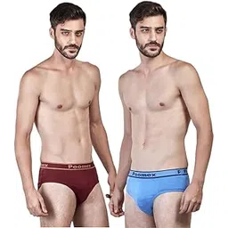 poomex Men's Cotton Briefs - Pack of 2 (Assorted Colours)-picture-40
