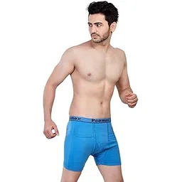 poomex Men's Cotton Pocket Trunks - Pack of 3 (Multicolor & Assorted) Outer Elastic Waistband with Double Side Pockets #-picture-49