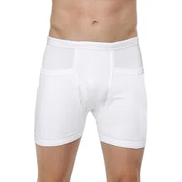 poomex Men's Cotton White Pocket Trunks (Pack of 3) # Only White Colour Comfort Trunk with Two Pockets #-picture-51