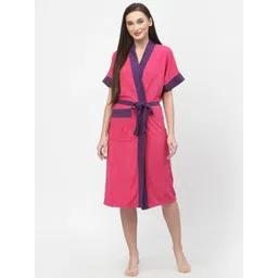 POORAK Women Colourblocked Bath Robe-picture-18