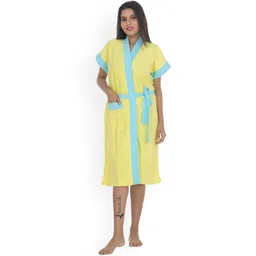 POORAK Women Green Bath Robe-picture-11