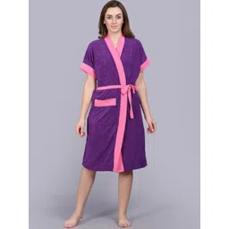 POORAK Women Shawl Collar Bath Terry Robe-picture-25