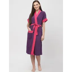 POORAK Women Terry Cotton Bath Robe With Belt-picture-23