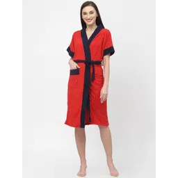 POORAK Women Terry Cotton Bath Robe With Belt-picture-24