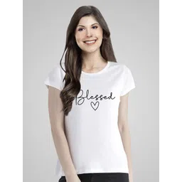 Pootlu Women White & Black Typography Printed T-shirt-picture-31
