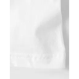 Pootlu Women White Printed Pure Cotton T-shirt image 5