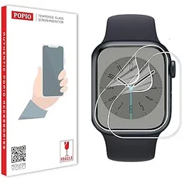 POPIO Screen Guard Protector Compatible for Apple watch Series 10, 46mm (Transparent) with Edge to Edge Full Screen Coverage & Easy Installation Kit, Pack of 2-picture-24