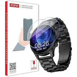 POPIO Tempered Glass for Noise NoiseFit Halo, Noise Noisefit Halo Plus, Noise Evolve 4, Huawei Watch GT 5 46mm Smartwatch (Transparent) Edge to Edge Full Screen Coverage, Pack of 2-picture-24