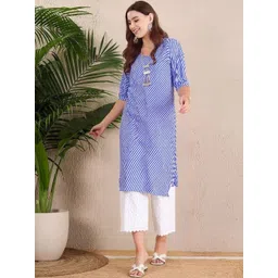 popmantra Women Ethnic Motifs Printed Crepe Kurta-picture-36