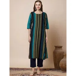 popmantra Women Ethnic Motifs Printed Crepe Kurta-picture-35