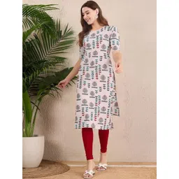 popmantra Women Ethnic Motifs Printed Crepe Kurta-picture-15