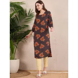 popmantra Women Ethnic Motifs Printed Crepe Kurta-picture-29
