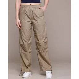 popnetic Women High-Rise Loose Fit Cotton Cargo Pants-picture-52