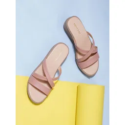 POPPYPINK Colourblocked Party Wedge Sandals-image-4