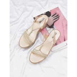 POPPYPINK Embellished Party Wedge Sandals-picture-34