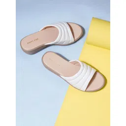 POPPYPINK Textured Party Wedge Sandals-image-4