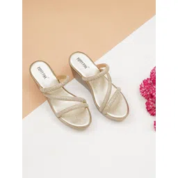 POPPYPINK Textured PU Wedge Sandals-image-12