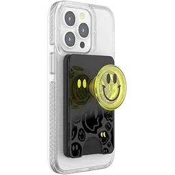 PopSockets Phone Wallet with Phone Grip & Expanding Kickstand, Phone Card Holder, Magnetic Ring for iPhone and Android Included, Wallet Compatible with MagSafe® -All Smiles-picture-20
