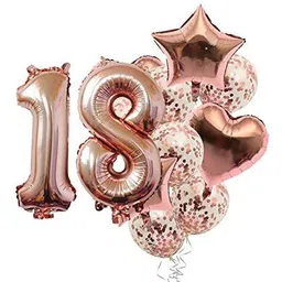 poptheparty Solid 18 Number rose gold foil balloon Balloon-picture-17