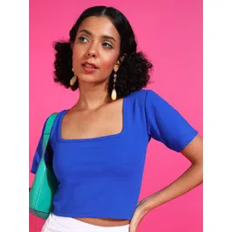 Popwings Square Neck Regular Crop Top-picture-35