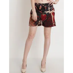 Popwings Women Abstract Printed Regular Shorts-picture-11