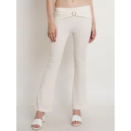 Popwings Women Self Design Smart Non Iron Trousers-picture-25