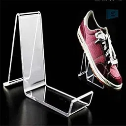 Porpoise Acrylic Shoe Stand/Mobile Clear Display Stand for Shop, 3MM Width (Pack of 12)-picture-18