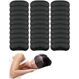 Eye Mask Sleep Mask for Sleeping Mask Blindfold PORSMING Sleep Masks Sleep Eye Masks Eye Cover for Sleeping Team Building Games Party with Adjustable Straps for Women Men Kids 4 Layers Black Pack of 30-picture-24