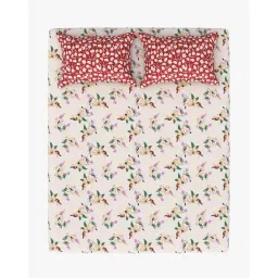 portico 144 TC Morning Glory Cotton Fitted Bedsheet image 3