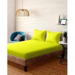 portico 144 TC Super King Size Bedsheet with Pillow Covers-picture-32