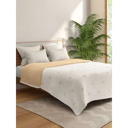 Portico Crimson Hue Beige Floral AC Room 300 GSM Microfibre Cotton Double Bed Dohar-picture-15