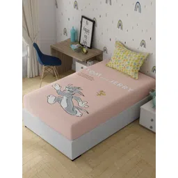 Portico License Tom & Jerry Cartoon Cotton 144 TC Single Bedsheet Set 1.5m x 2.24m-picture-43