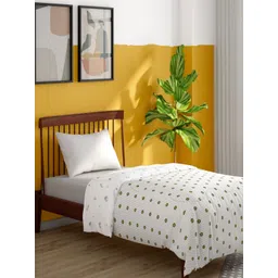 Portico PixelPop White Floral AC Room 120 GSM Cotton Single Bed Comforter-picture-21