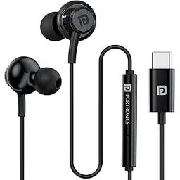Portronics Conch Gamma C in Ear Type C Wired Earphones with in Line HD Mic & Magnetic Earbuds, Powerful Audio, 14.2mm Driver, TPE Anti Tangle Wire, in line Controls, Wide Compatibility(Black)-picture-12